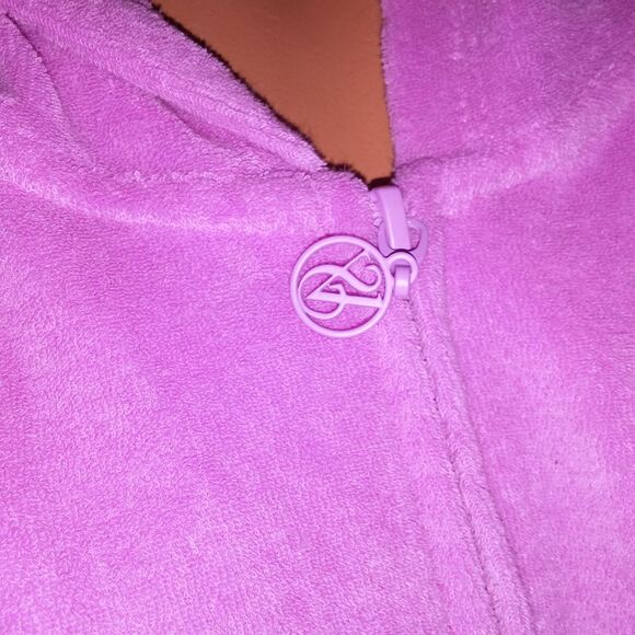 Victoria Secret PINK Lounge Set Hoodie & Shorts XL Pink Terry Cloth Zip Up Pocke - Picture 11 of 16